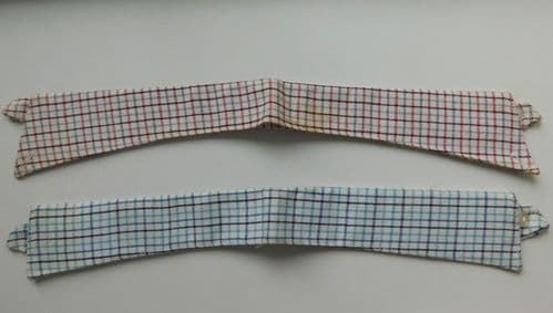 Vintage replacement shirt collar size 15 check UNUSED sew-on incl. Button down